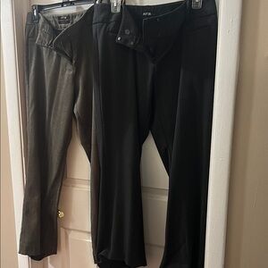 2 Pair Apt 9 Modern Fit Herringbone & Dark Gray Slacks